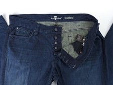 7 For All Mankind Standard Dark Cotton Denim Casual Jeans Mens 40 (42x34)