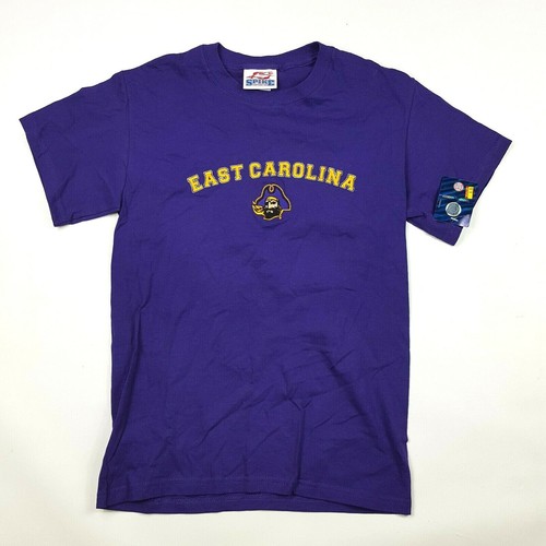 VTG East Carolina Pirates Mens Small Football NCAA College Purple Retro T Shirt