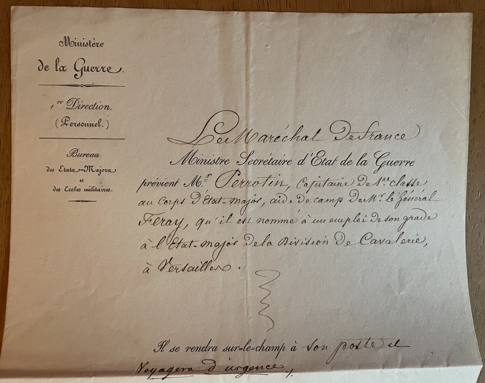 Marshal of France & Minister of War Jacques Louis Randon Autograph ...