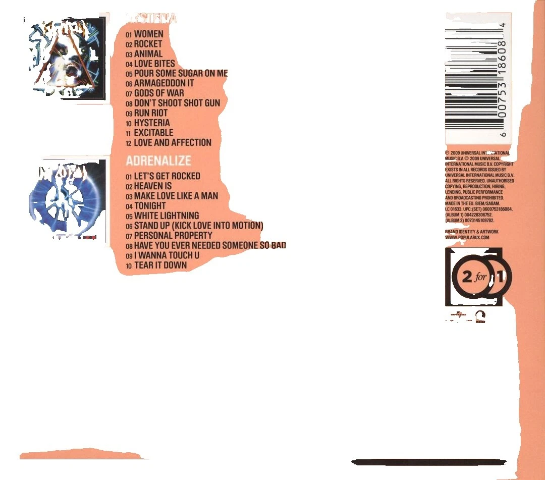 Def Leppard Pop Music CDs