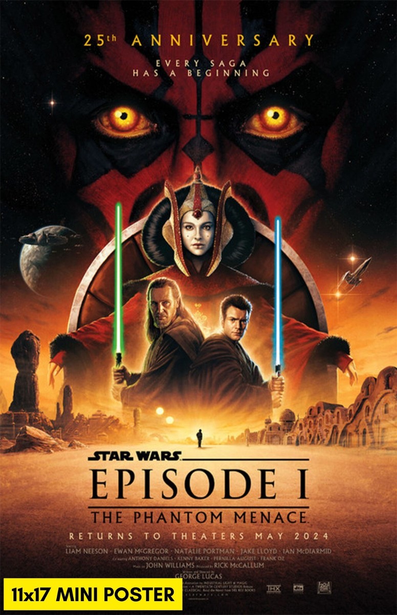 Star Wars: Episode I The Phantom Menace (1999) Movie Poster 11x17