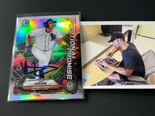 Riley Greene Detroit Tigers Auto Signed 2021 Bowman Positional Promise -