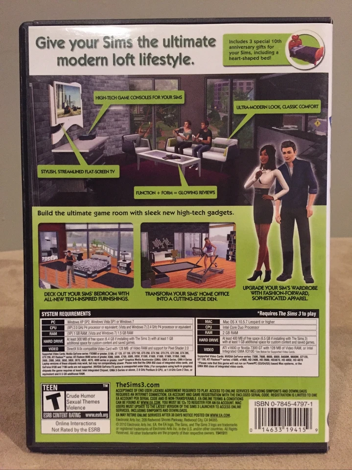 Sims 3: High-End Loft Stuff (Windows/Mac, 2010) Complete - VERY GOOD CONDITION - Image 2 of 4