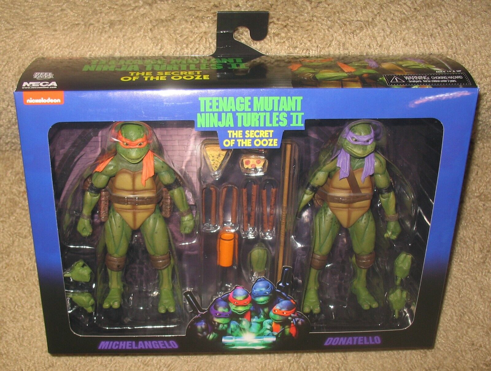 Teenage Mutant Ninja Turtles 2: Secret of the Ooze – 7” Scale Action Figure  – Donatello & Michelangelo 2 Pack