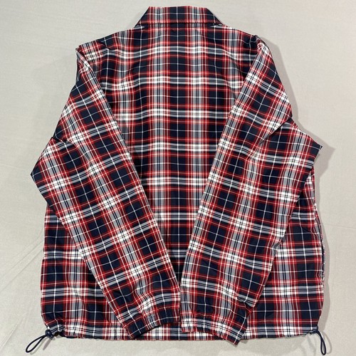 VTG Catalina Jacket Womens Medium Red Black Plaid Full Zip Rain Coat Gold Zipper - Picture 7 of 9