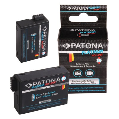 2x Platinum Akku für Canon EOS 550D 600D 650D 700D LPE8 LP-E8 LP-E8+ Patona