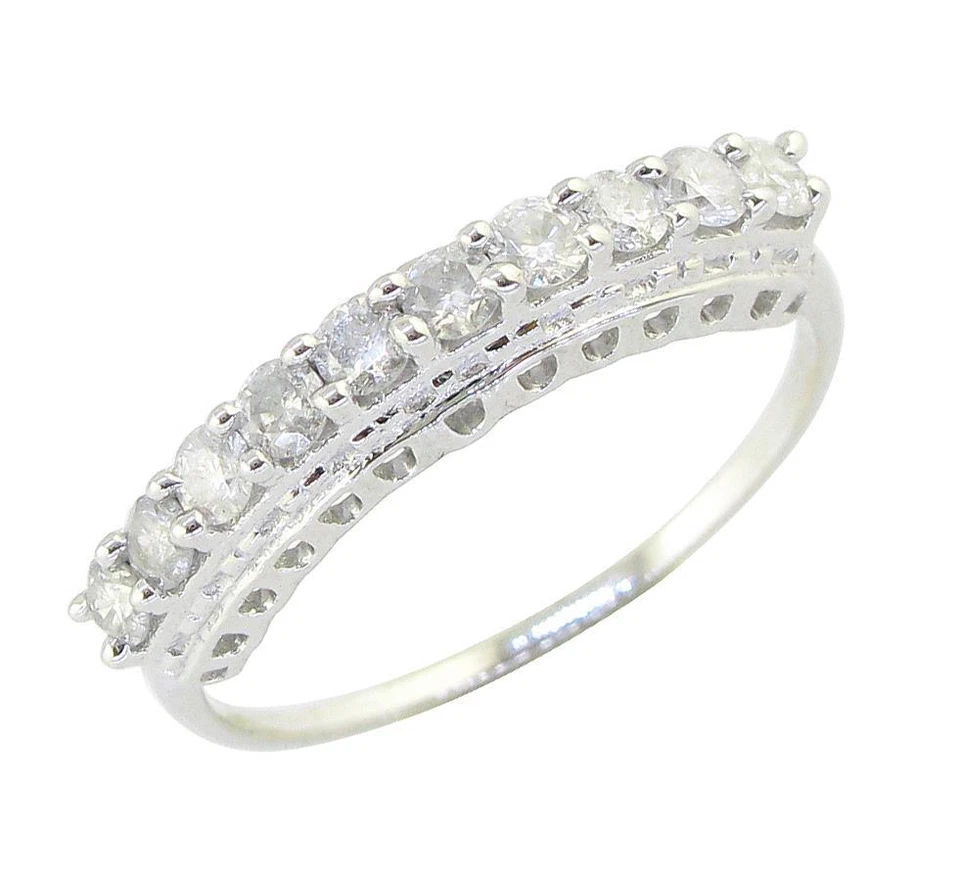 Lab Grown Diamond Prong Set 14K Solid Gold Anniversary Wedding Ring 0.50Ct VVS F - Image 2 of 4