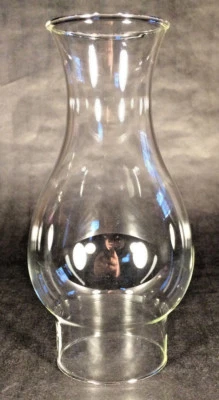 3" X 8 5/8" CLEAR GLASS OIL LAMP Flair Top CHIMNEY for #2 burner & 3" gallery