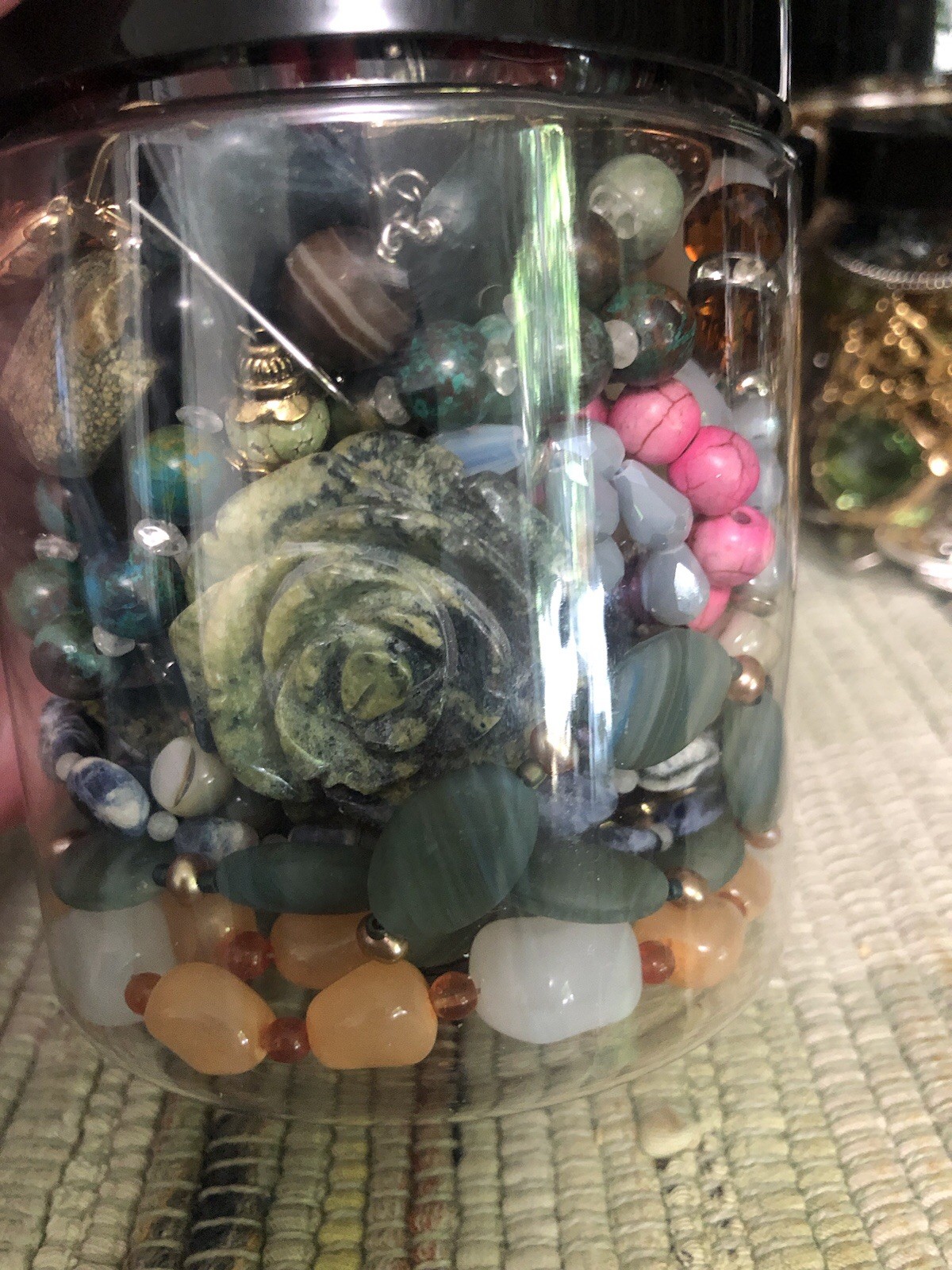 Mostly Stone Mystery Jewelry Jar Vintage To Now