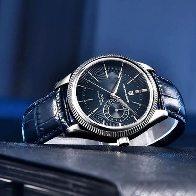 40MM PAGANI DESIGN Quartz Luxury Men's Watch 200M Waterproof Diver Leather NEW