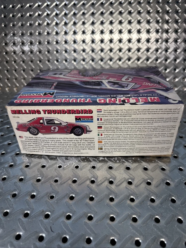 Bill Elliott's 1983 1/24 Melling Thunderbird Monogram Model Kit NIB (No Decals) - Image 4 of 4