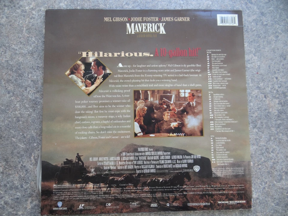 Maverick US Laser Disc LD Film Video CD Laserdisk Mel Gibson Englisch - Bild 4 von 4