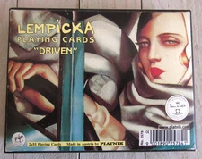 Vtg Playing Cards Double Deck Piatnik LEMPIKA "Driven" Art Deco Austria Complete