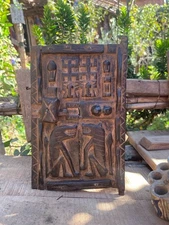 African dogon doors Hand Carved Ethnic Granary Door Vintage Tuareg Sahara Decor