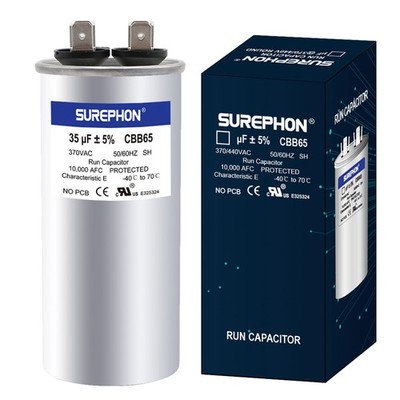 SUREPHON 35 Mfd Capacitor 370V/440V Round Run Start for AC Motor...