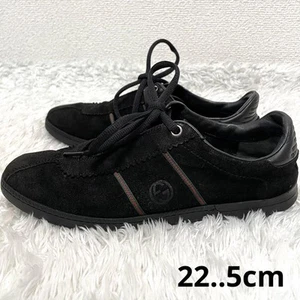 Baskets basses femme authentiques GUCCI pointure 35,5 US5,5 GG Sherry Line cuir noir