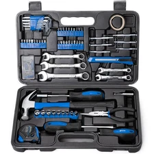 CARTMAN 148Piece Tool Set General Household Hand Tool Kit with Plastic Toolbox S