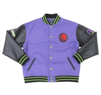 NEW Evangelion Unit 01 Baseball Jacket Purple x Black Size 3L