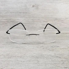 Silhouette Titan 5263 50 6060 Black Rimless Eyeglasses Frames 19-145mm