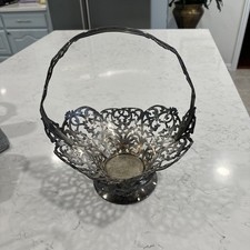 Panier de mariage en filigrane Forbes plaque argentée 12” x 9,75”