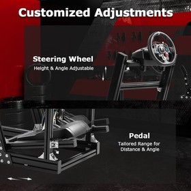 Zootopo 4080Aluminum Alloy Racing Simulator Cockpit Fit For Logitech G920 G923