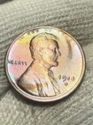 1914-S 1c Lincoln Wheat Cent. Attractive Lustrous Au+ Details, Toned Red Hue