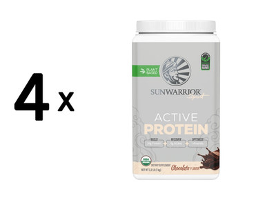 4 x Sunwarrior Active Protein Organic (1000g) Chocolate (50,00 EUR/kg)