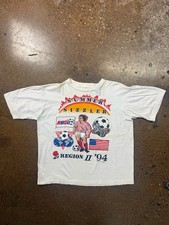 Vintage 90s Summer Sizzler Soccer T Shirt Men’s XL Made In USA AYSO Champions