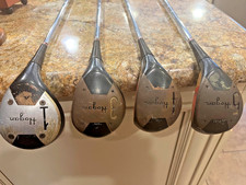 Vintage Ben Hogan Persimmon Wood Set Drive 43  Length, 3,4,5. Apex 3 Steel Shaft