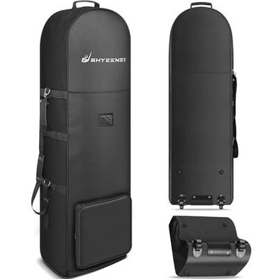 Hard Case Golf Club Travel Bag with Wheels Waterproof Luggage Lock Cover Airline