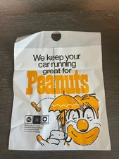 Vintage AC Delco GM General Motors Car Trash Litter Bag - Clown Peanuts 8x11''