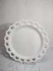 Vtg Anchor Hocking "Old Colony" Lace Edge Divided Serving Platter Milk Glass 13”