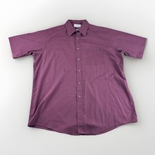 Vintage 90s Arrow Kent Classic Shirt Mens 17 Short Sleeve Made in USA Button Up