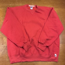 Vintage Russell Athletic Sweatshirt Mens Extra Large Red Blank USA Made