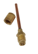 Line Service Valve, Access Fitting, 1/4" Male Flare, 3/16" x 2" Tube, SF8403