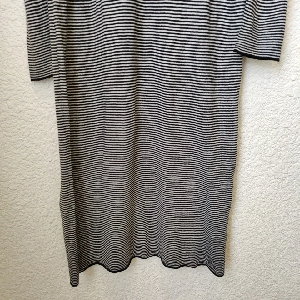 Maxi Vestido Cheap Monday Repeal Tejido Blanco y Negro Rayas Para Mujer Grande Lagenlook Foto 3 de 4