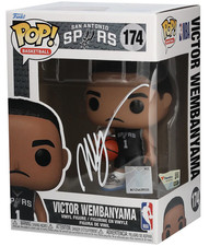 Victor Wembanyama Autographed Spurs NBA Funko POP! #174 Figurine Fanatics