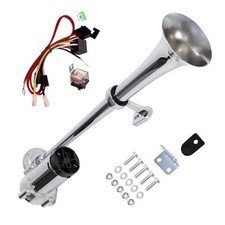 Air Horn for Truck 12V Loud Train Horn 12V Integrated Single Air Horn Silver