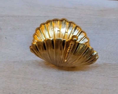 Vintage Bombay Gold Sea Shell Mini Photo Frame READ Possibly Missing One Screw?