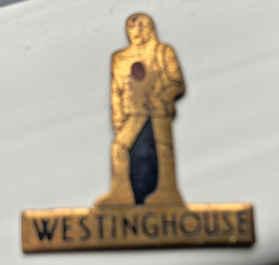 #ad Vintage 1939 New York World#x27;s Fair Elektro Robot Westinghouse Tie Hat Pin $8.59