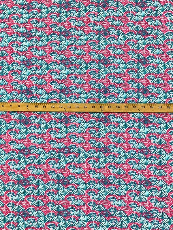 Tela Seashell Challis Tropical Estampado Hawaiano Playa por Yarda Foto 3 de 3