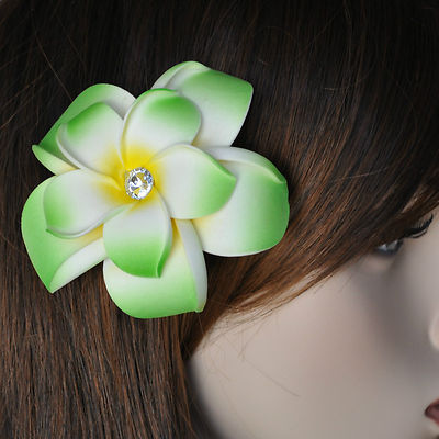 Pince à Cheveux Fleur De Frangipanier Strass - 6 Couleurs Disponibles, Neuve Sans Emballage