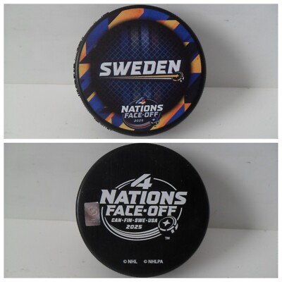 Team Sweden 4 Nations Puck 2025 Four Nations Face Off - NEW Never Displayed