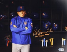 BUCK SHOWALTER Signed 11x14 Photo BECKETT Inscribed 1st METS MOY  Baseball