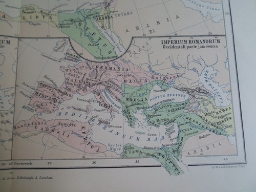 Map 1870 IMPERIUM ROMANUM Jam Latissime Patens By Keith Johnston (Plate 12) - Picture 5 of 8