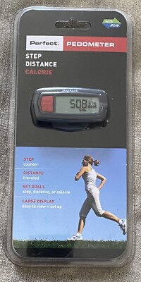 New Sealed Perfect Pedometer Step Distance Calorie Modes w/Goal Tracker & Clip