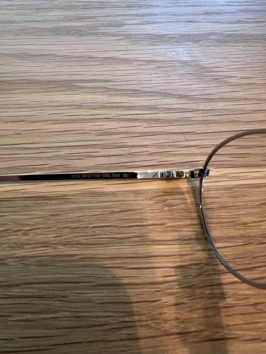 MOSCOT DOV 45 21-145 SUNGLASSES SILVER FRAME CLEAR LENS WITH CASE
