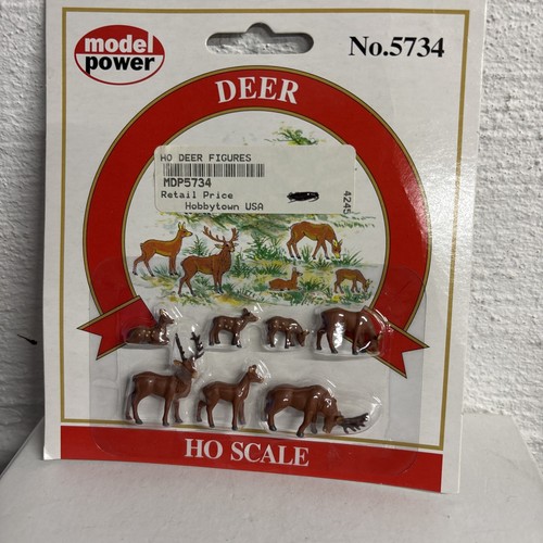 HO Scenery Model Power Handpainted Deer Figures Set #5734