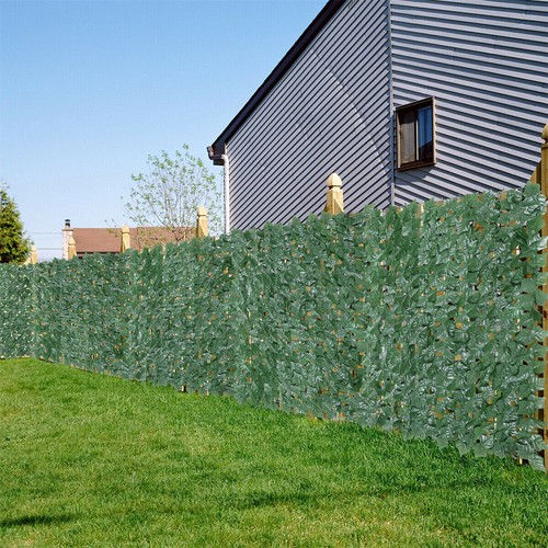 Privacy Artificial Green Fence Screen Faux Ivy Leaf 118"x39" Hedge Decor Garden - Picture 6 of 22