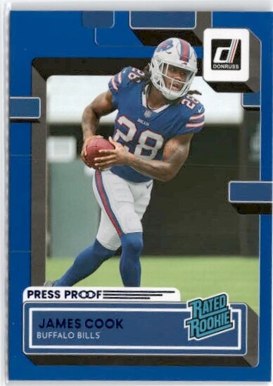2022 Donruss #315 James Cook Blue Press Proof